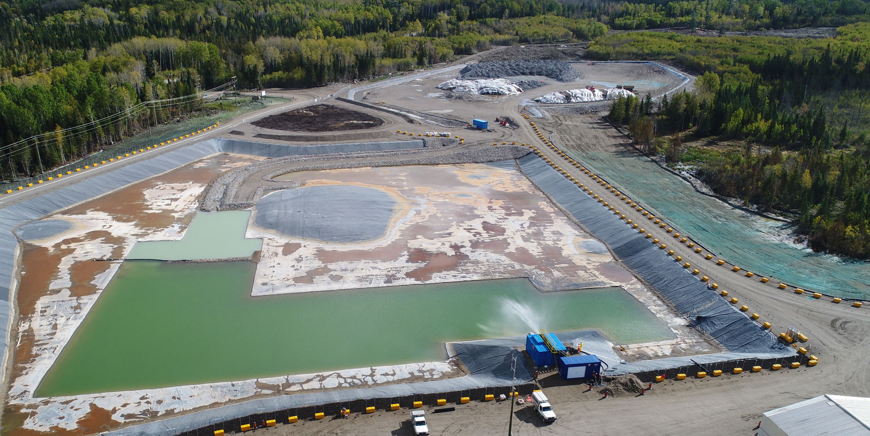 Image of a water treatment plant, Ontario mine